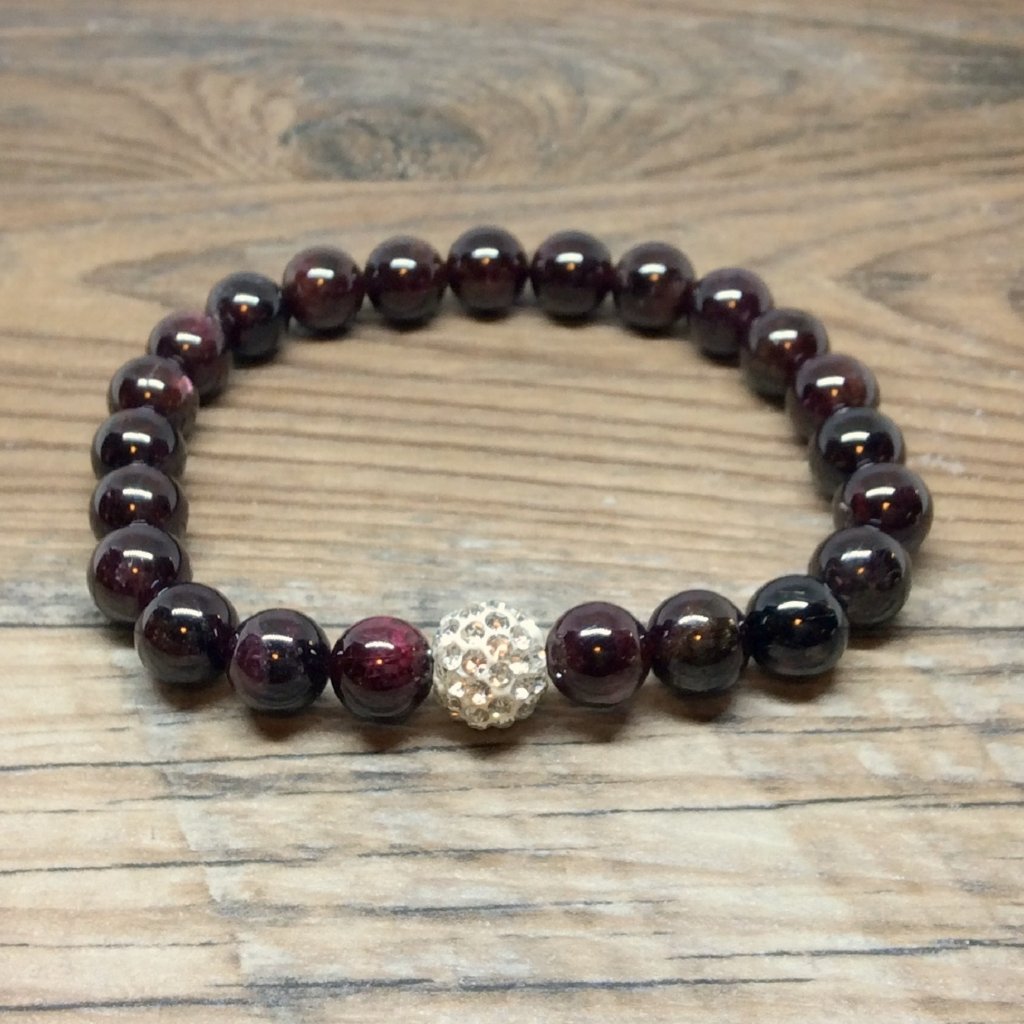 Garnet Bracelet- January Birthstone, Healing Bracelet